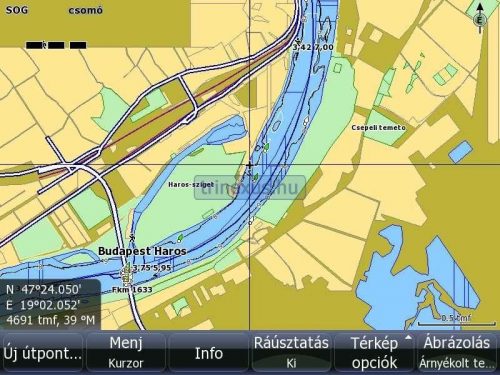 Donau Ungarn. Digitale Karte der Slowakei Lowrance