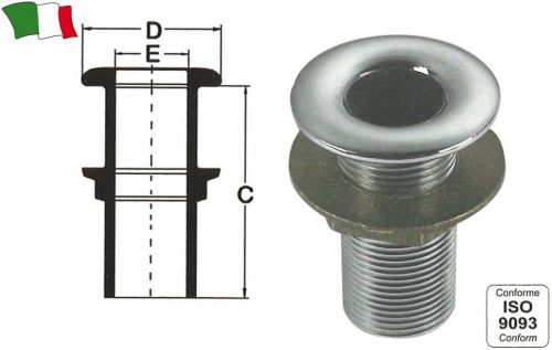 Auslassrohr durch Gehäuse aus Stahl 3/8 Zoll