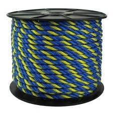 Seil PP gelb-dunkelblau 3 mm