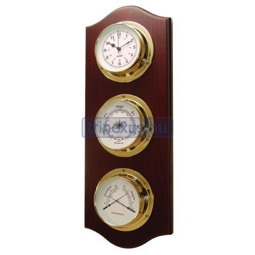 Barometer, Thermometer, Hygrometer und Uhr im-Set eingebaut