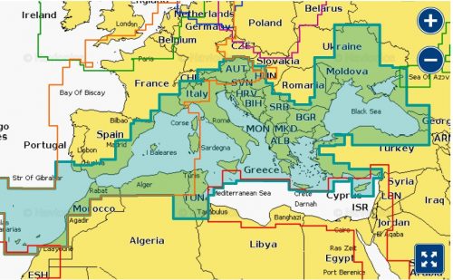 Navionics+ Donau, Balaton, Venedigsee, Adria, Mittelmeer