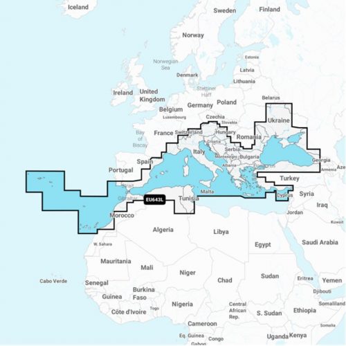 Navionics+ Mittelmeer und Schwarzes Meer (EU643L)