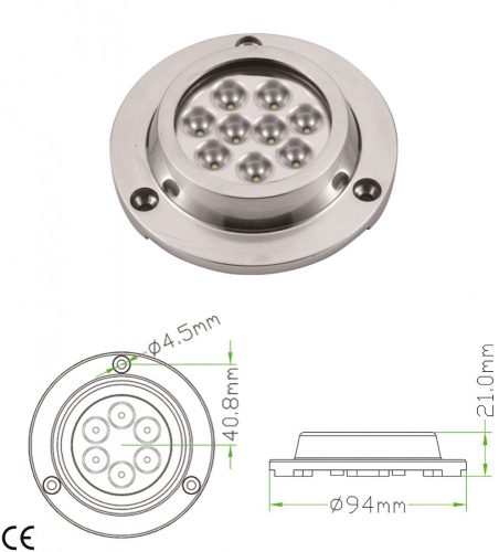 UNTERWASSER 9-LED IP68 LICHT