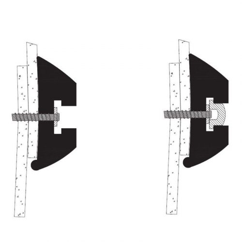 Gummiprofil 40x20 mm schwarz