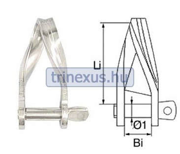 Gedrehter Schäkel Flachmaterial Bolzen M6