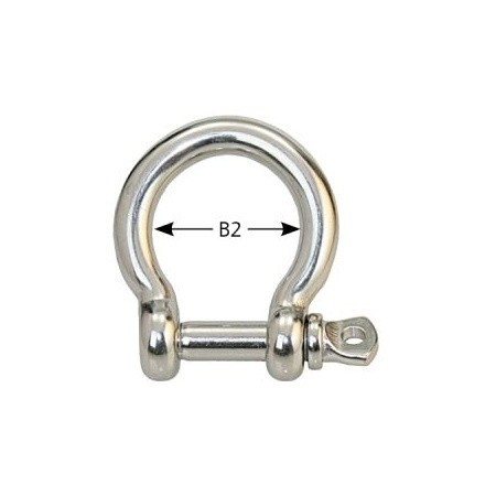 Edelstahlschäkel geschweift   3mm  <10-St.Pack>7