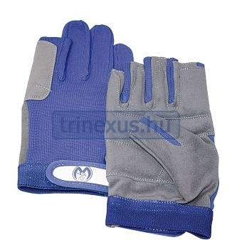 Segelhandschuh Amara grau/blau 5-Finger offen  XS